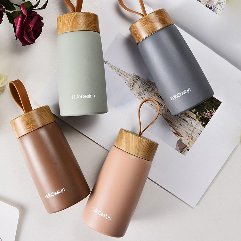 280ml Creative Fashion Insulation Coffee Cup Stainless Steel Thermos Bottle Cute Mini Water Bottle Portable Outdoor Travel Mug