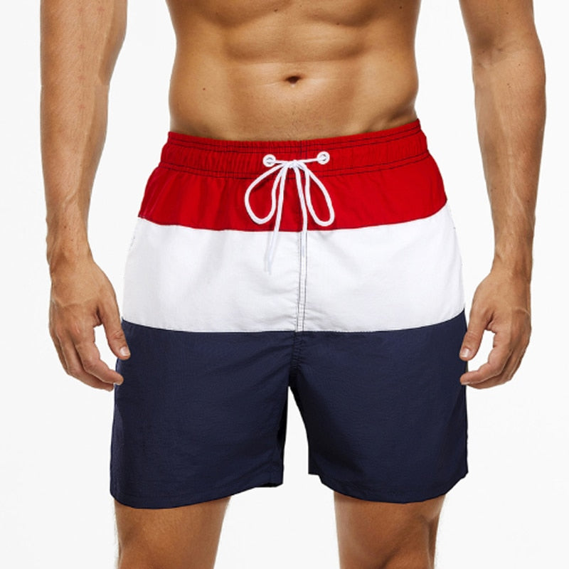 Men&#39;s Shorts Casual Cotton Workout Short Pants Drawstring Beach Shorts With Pockets Swim Trunks Stripe Plus size Beach Shorts