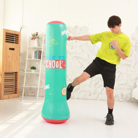 Training Target Stress Relief Punching Sandbag Inflatable Boxing Standing Bag for Adult Children Christmas Gifts