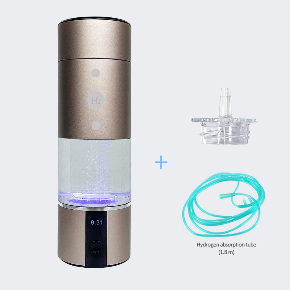 Max 5000ppb BlueVida Hydrogen Water Generator Up to DuPont SPE/PEM Dual Chamber NanoTech with LED Display Time Power and Inhaler