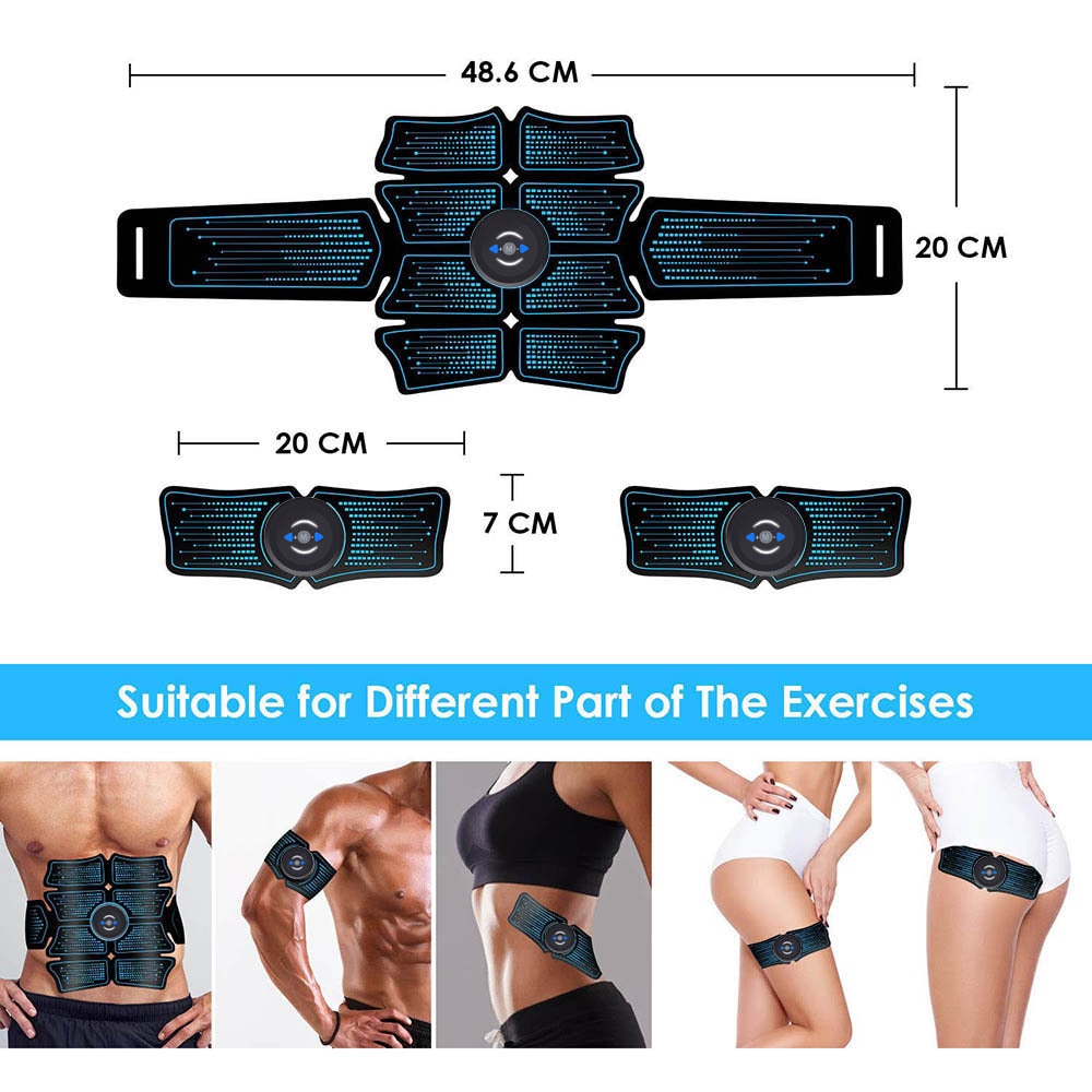EMS Abs Abdominal Muscle Stimulator Trainer USB Connect Fitness Equipment Training Gear Muscles Electrostimulator Toner Exercise