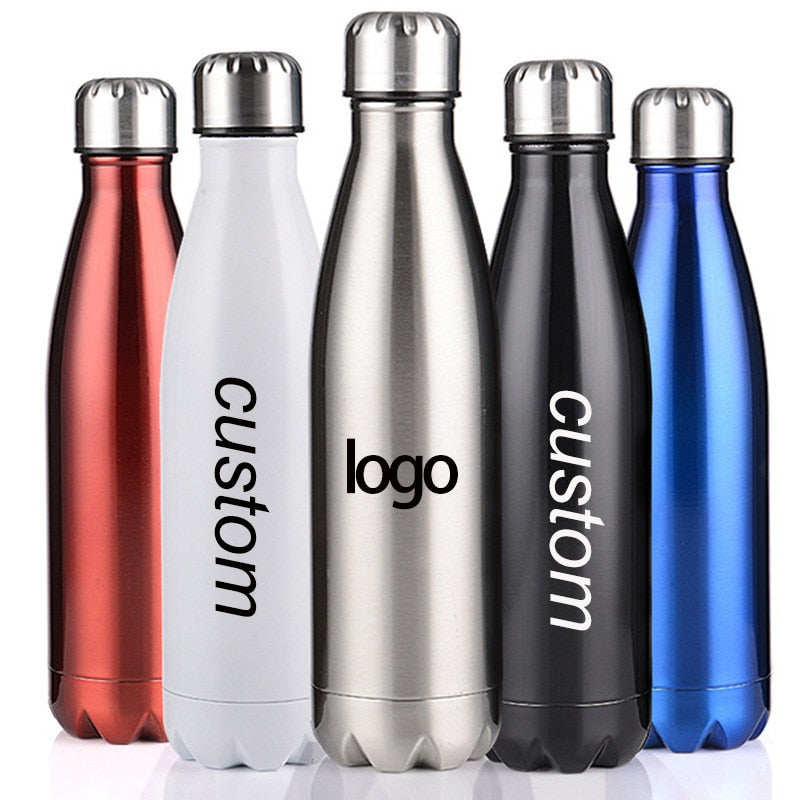 Custom Logo Double-Wall Insulated Vacuum Flask Stainless Steel Bottle for Water Bottles Thermos Gym Sport Shaker Botella De Agua