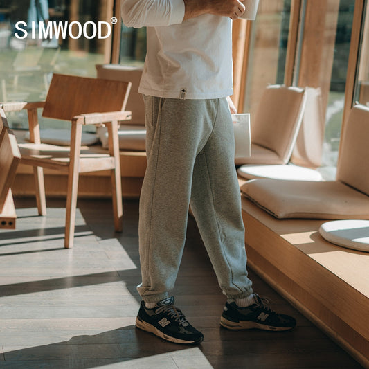 SIMWOOD 2023 Spring Summer New Jogger Pants Men Drawstring Trousers Casual Comfortable Tracksuits Plus Size Gym Pants SJ130835