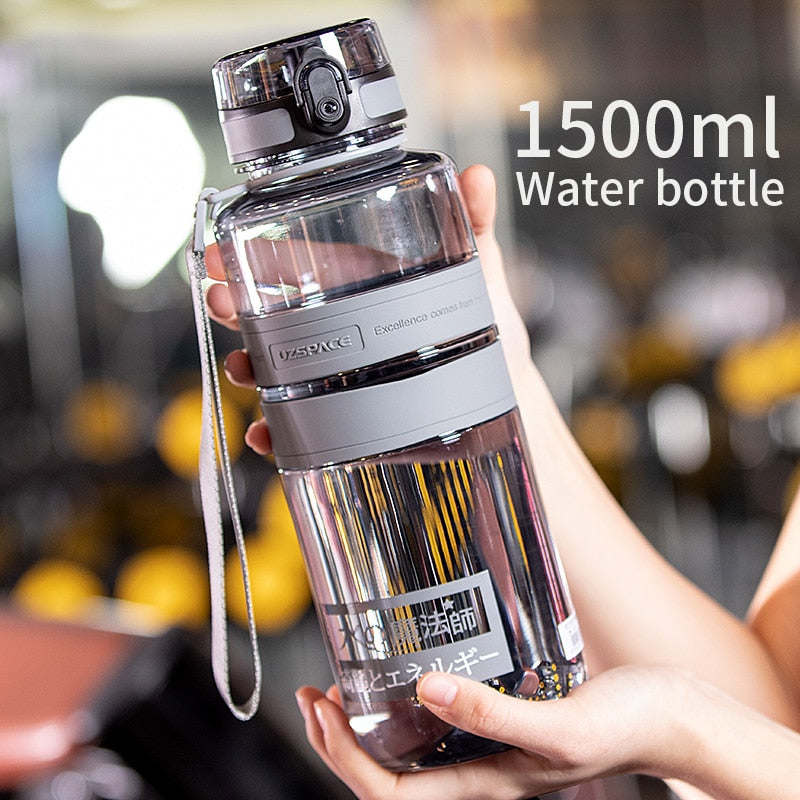 UZSPACE Water Bottle Large 1 Liter BPA Free Leak Proof Gym Bottle for Fitness or Sports Outdoors