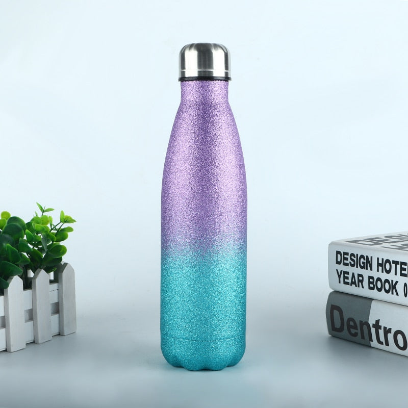 LOGO Custom Thermos Bottle Double-Wall Insulated Vacuum Flask Stainless Steel Water Bottles Sports Thermoses Cup Thermocouple