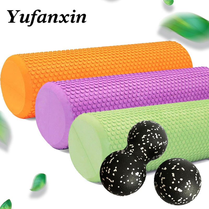 EVA Yoga Foam Roller High density muscle massage roller Pilates Exercises Fitness Gym massage column toolEquipment Brick 45/60cm