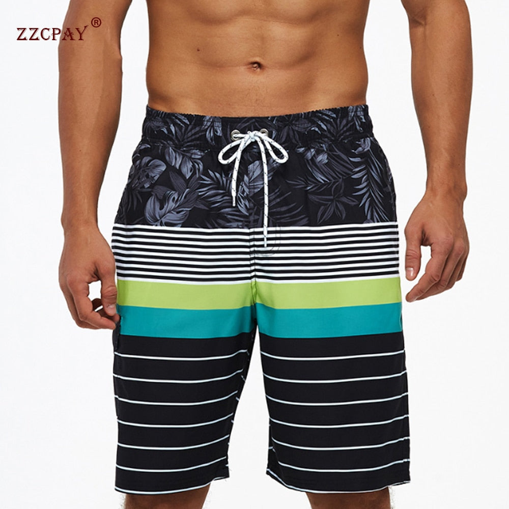 Men&#39;s Shorts Casual Cotton Workout Short Pants Drawstring Beach Shorts With Pockets Swim Trunks Stripe Plus size Beach Shorts