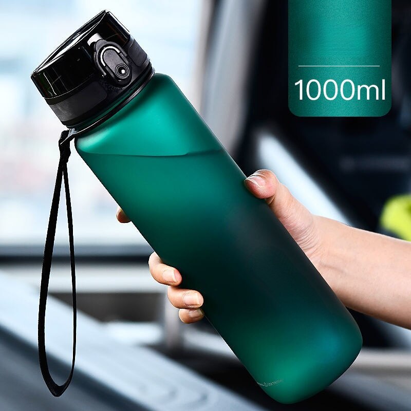 New 1000ml Sports Water Bottle BPA Free Portable Leak-proof Shaker bottle Plastic Drinkware Outdoor Tour Gym Free Shipping items