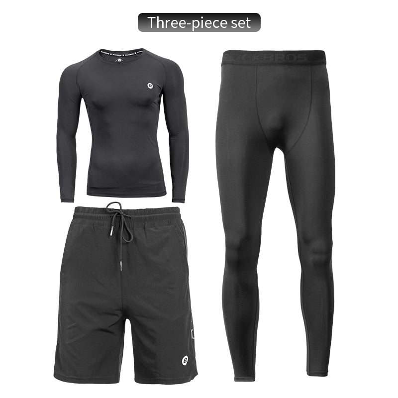 ROCKBROS Men&#39;s Sport Suits Running Sets Quick Dry Sweat-absorbent Sports Joggers Training Gym Fitness Tracksuits Running Sets