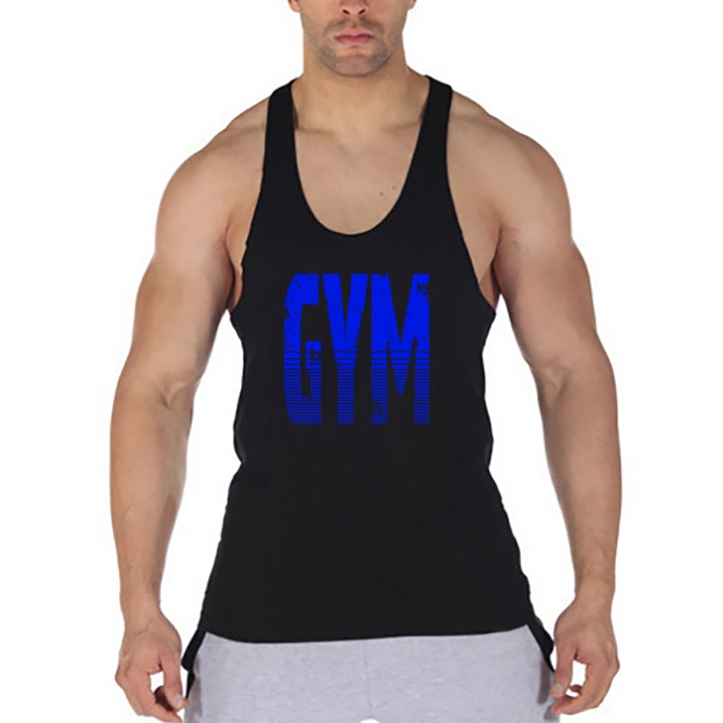 Brand Bodybuilding and Fitness Clothing Cotton sleeveless shirts tank top men Stringer Singlets mens Y back workout gym vest