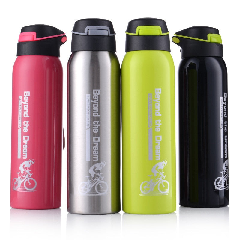 500ML Bike Water Bottle Mountain Bike Riding Bicycle Kettle Double Stainless Steel Thermos Cup Warm-keeping Jug Sports Outdoor