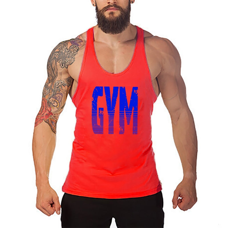 Brand Bodybuilding and Fitness Clothing Cotton sleeveless shirts tank top men Stringer Singlets mens Y back workout gym vest