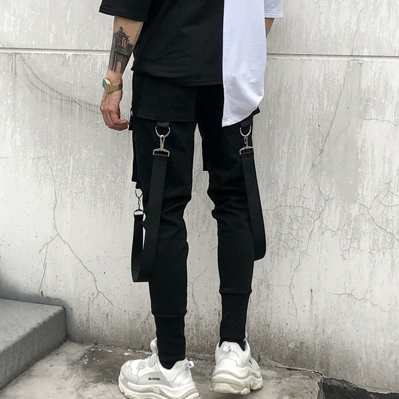 2022 New Fashion Hip Hop Sweatpants men Black Mens Joggers Harem Pants Multi-pocket Pencil Jogger Pants Men