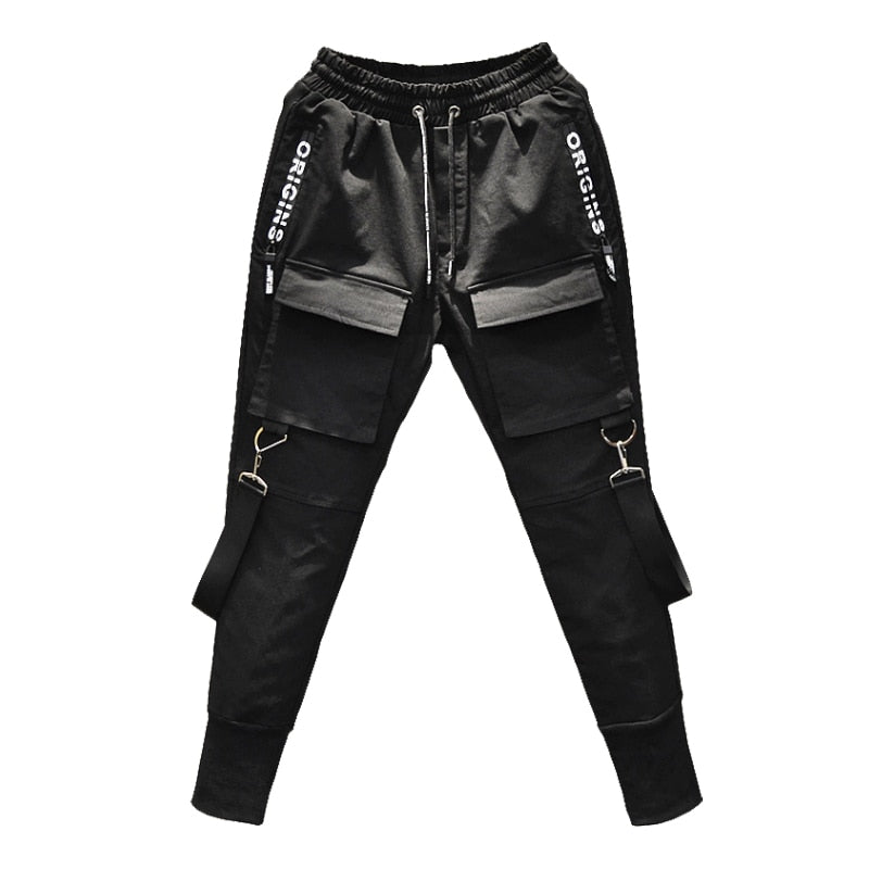 2022 New Fashion Hip Hop Sweatpants men Black Mens Joggers Harem Pants Multi-pocket Pencil Jogger Pants Men