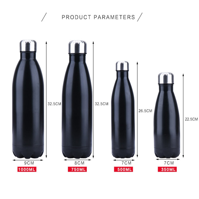 Custom Logo Double-Wall Insulated Vacuum Flask Stainless Steel Bottle for Water Bottles Thermos Gym Sport Shaker Botella De Agua