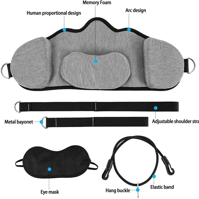 Wellness Cervical Traction Hammock for Neck and Head-Chiropractic Alignment Stretching Device for Neck Shoulder and Back Pain