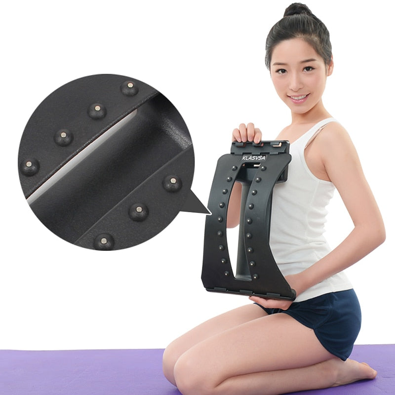 KLASVSA Back Stretcher Massager Neck Waist Pain Relief Magic Support Massage Home Muscle Stimulator Relaxation Fitness Equipment