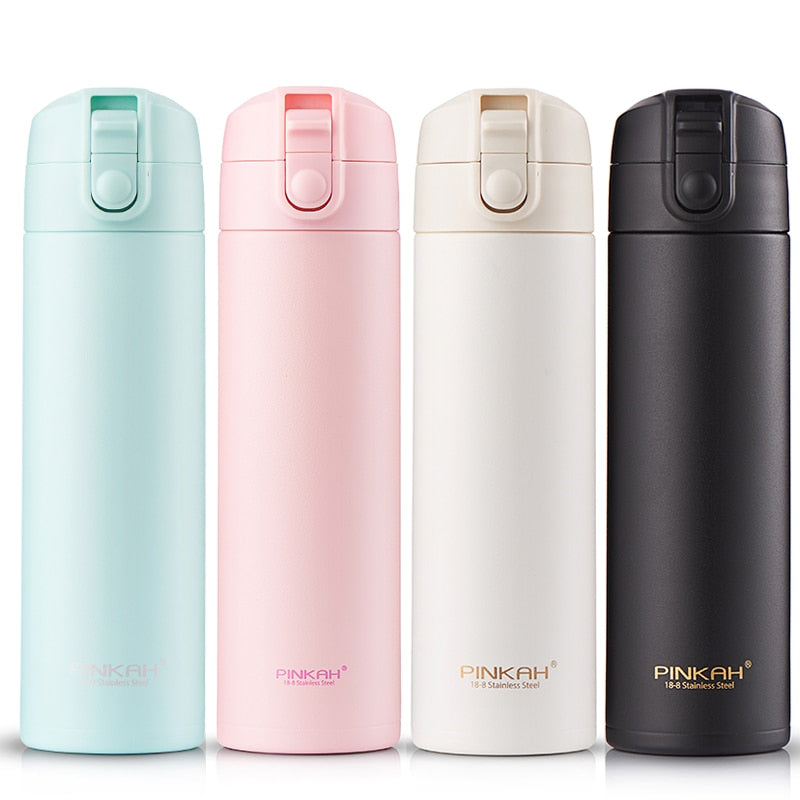 Pinkah Thermos 500ml Leak-proof Stainless Steel Vacuum Flasks Coffee Tea Milk Travel Mug Thermo Bottle Gifts Thermocup For Car