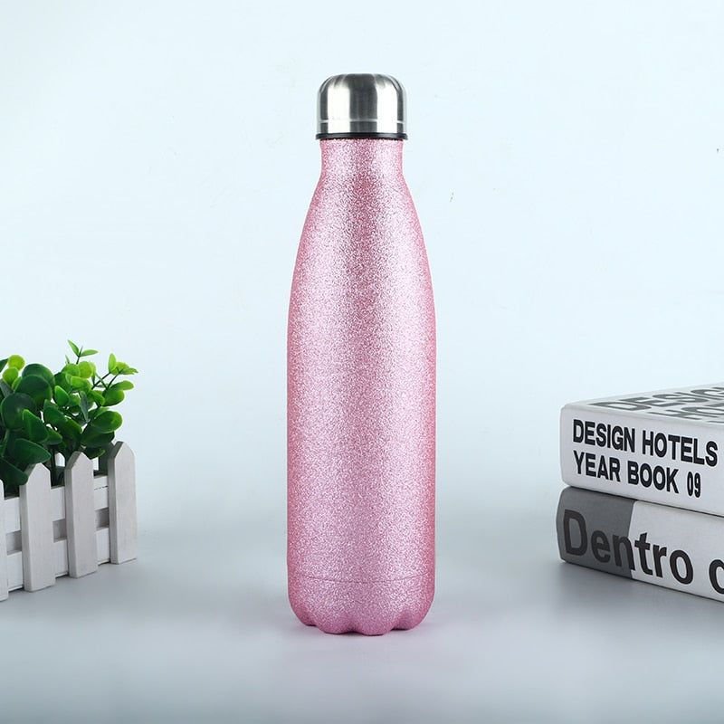 LOGO Custom Thermos Bottle Double-Wall Insulated Vacuum Flask Stainless Steel Water Bottles Sports Thermoses Cup Thermocouple