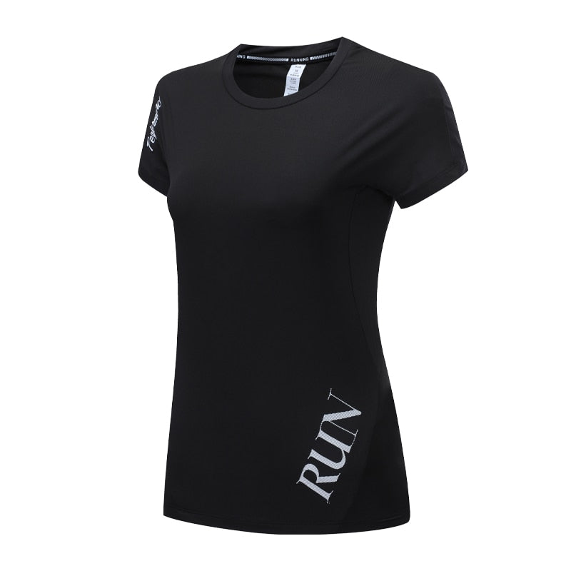 Yoga Run Clothes Breathable Sport Quick Dry Women Workout Shirts Traning Gym Blouse Outdoor Active Slim Short Sleeves