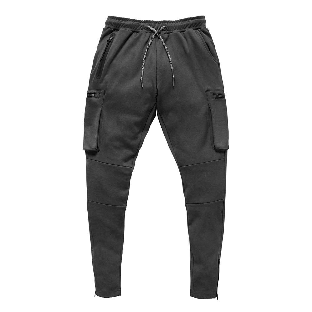 Joggers Men 2020 Streetwear Trousers Multiple Zipper Pockets Muscle Mens Pants , Sweatpants Tracksuit 20CK19