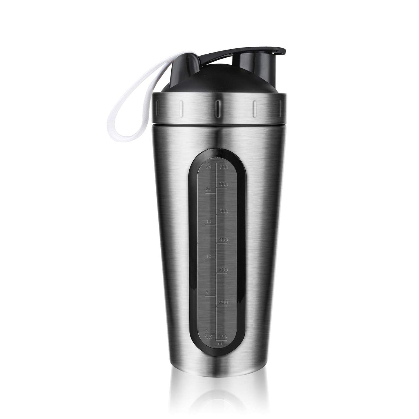 Logo custom Stainless Steel Protein Shaker Bottle, Stainless Steel Sports Water Bottle Shaker Cup, Leak Proof 700ml/28OZ