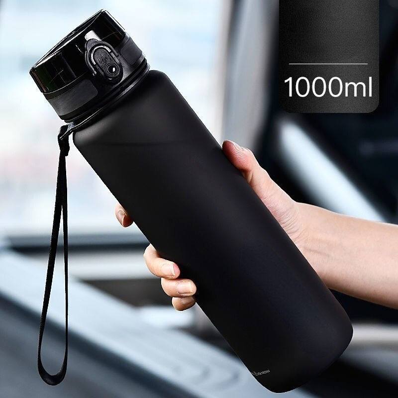 New 1000ml Sports Water Bottle BPA Free Portable Leak-proof Shaker bottle Plastic Drinkware Outdoor Tour Gym Free Shipping items