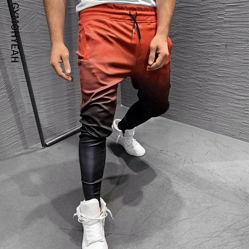 New Gradient Autumn Gyms Men Joggers Sweatpants Men&#39;s Joggers Trousers Sporting Clothing The High Quality Bodybuilding Pants