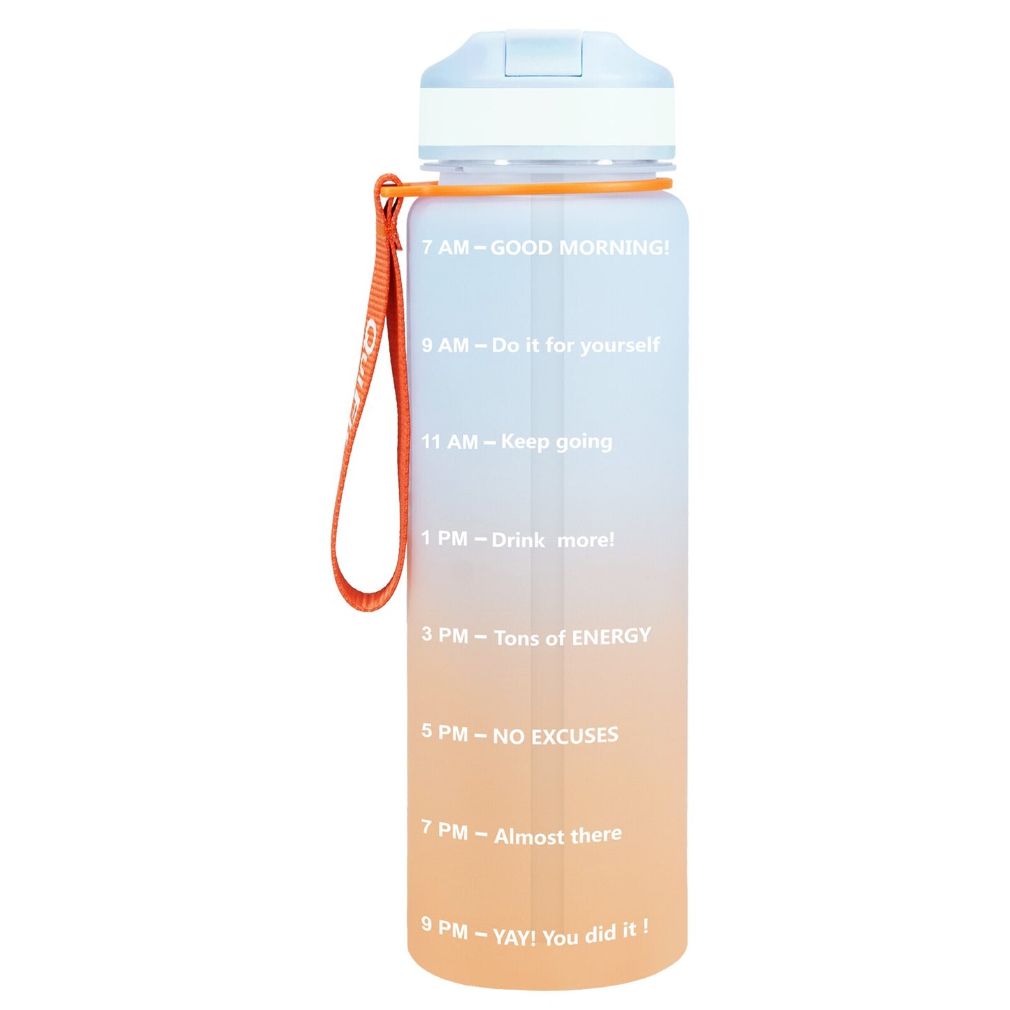 QuiFit 1L 32 OZ 1000ML Tritan Water Bottle With Straw BPA Free Drinking Cups Bicycle Portable GYM Outdoor Sports Fitness Jug