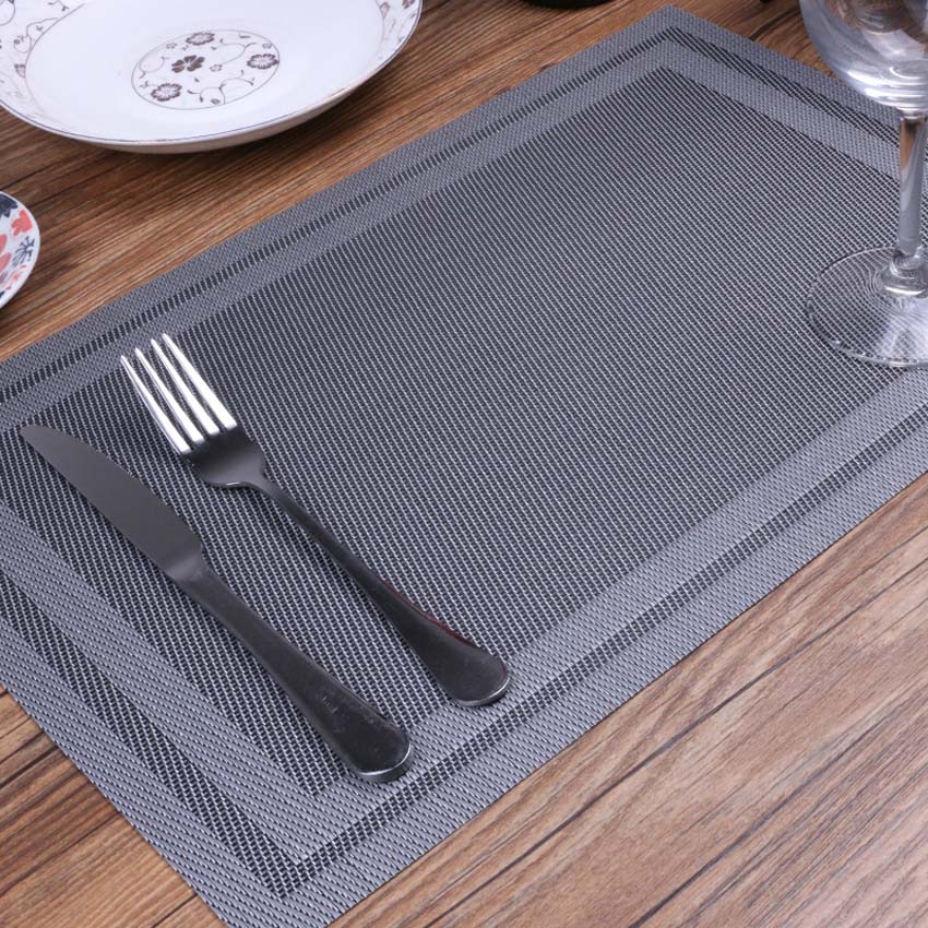 4 Pcs/set Modern Elegant PVC Placemat Dining Table Mat Cafe Anti-slip Hot Placemats Bowl Pad Cup Mat Table Coasters