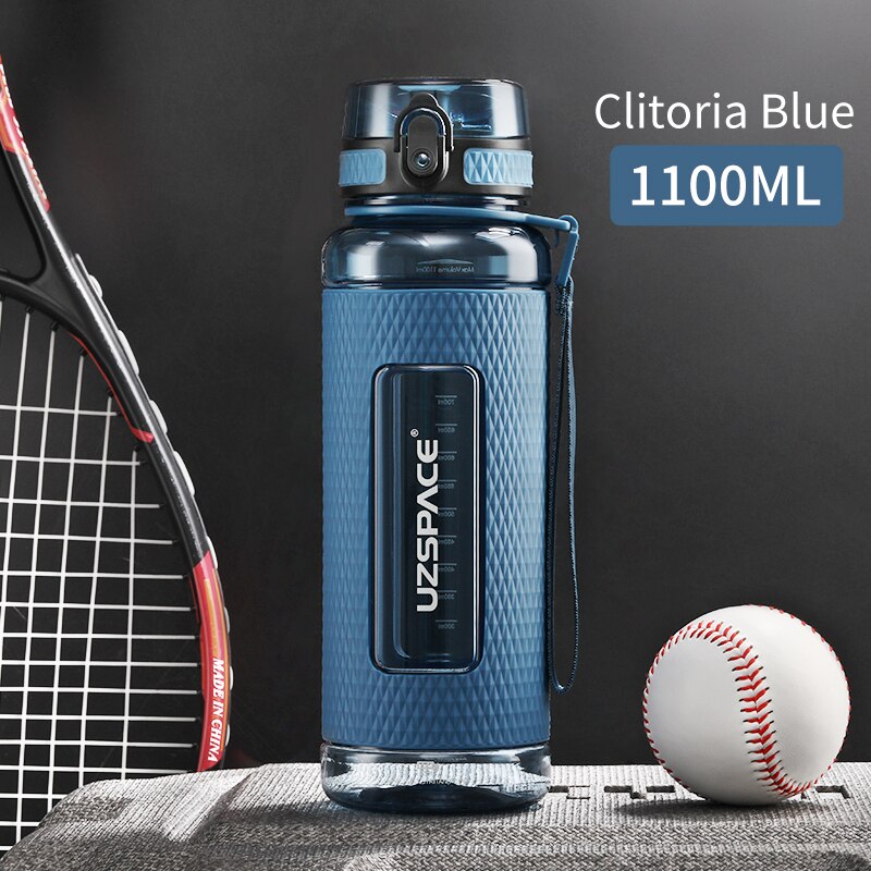 UZSPACE Sports Water Bottles BPA Free 1000ml Portable Leakproof Drop-proof Plastic Drink Bottle Summer Outdoor Tour Gym Tea Cup