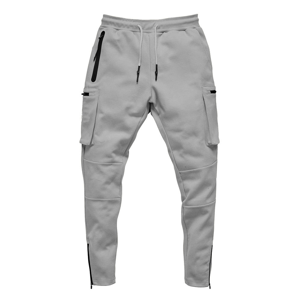 Joggers Men 2020 Streetwear Trousers Multiple Zipper Pockets Muscle Mens Pants , Sweatpants Tracksuit 20CK19