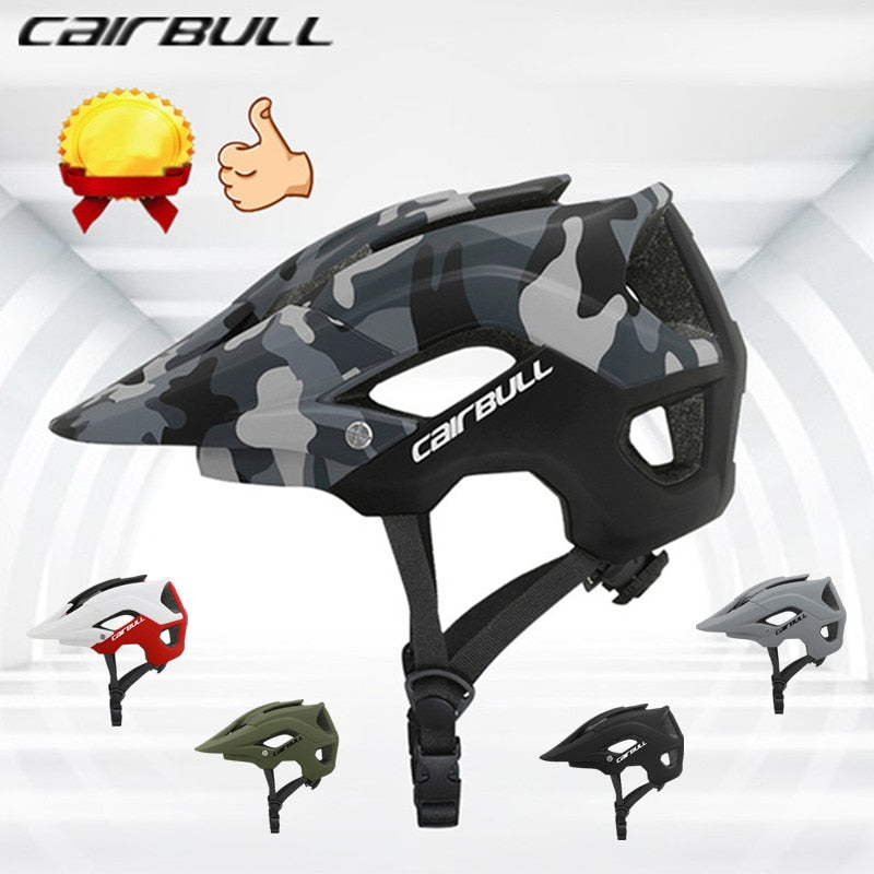 Cairbull Professional Helmet Cycling MTB Mountain Bike Helmets All-Terrain Long Brim Riding Safety Cap for Men Women Equipment