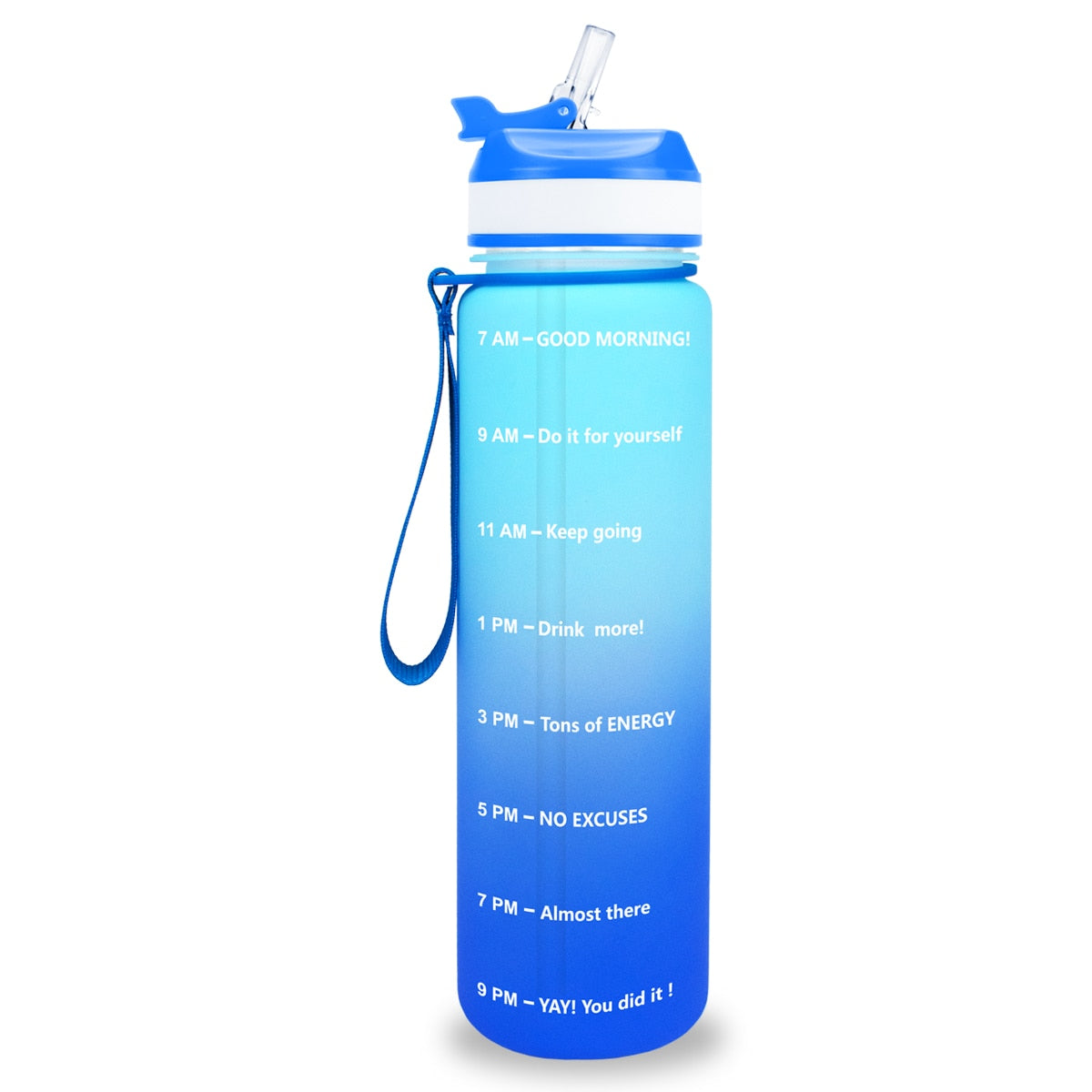 QuiFit 1L 32 OZ 1000ML Tritan Water Bottle With Straw BPA Free Drinking Cups Bicycle Portable GYM Outdoor Sports Fitness Jug