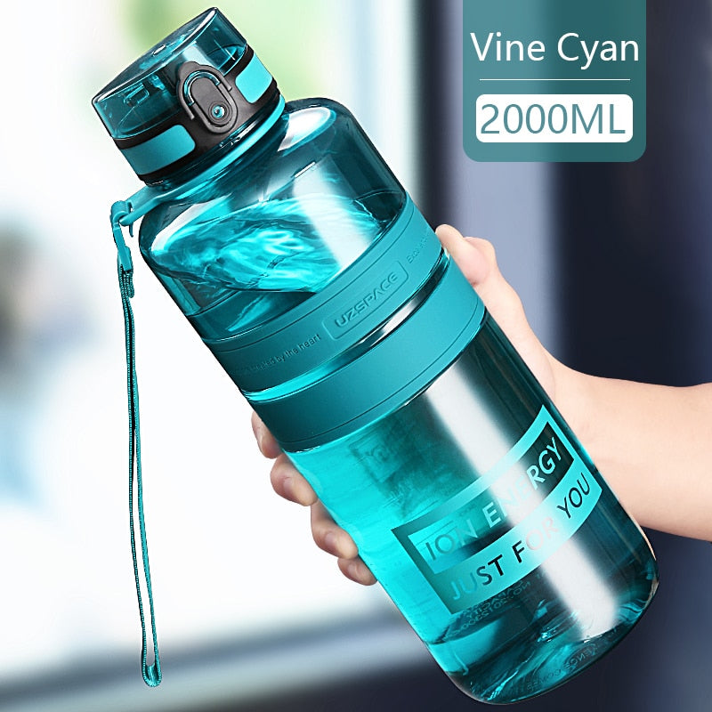 UZSPACE Water Bottle Large 1 Liter BPA Free Leak Proof Gym Bottle for Fitness or Sports Outdoors