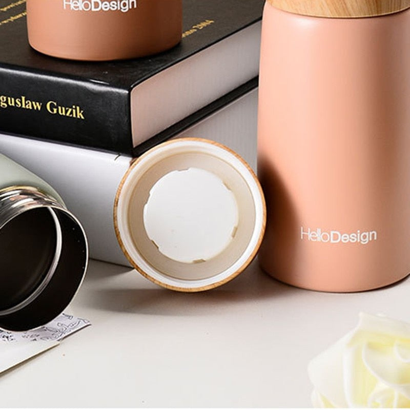 280ml Creative Fashion Insulation Coffee Cup Stainless Steel Thermos Bottle Cute Mini Water Bottle Portable Outdoor Travel Mug