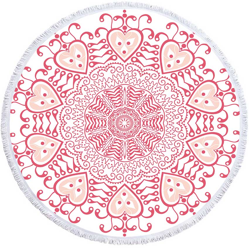 Mandala Geometric Round Beach Towel Tassels Bohemia Microfiber Bath Shower Towel For Adults Picnic Yoga Mat Blanket Cover Up