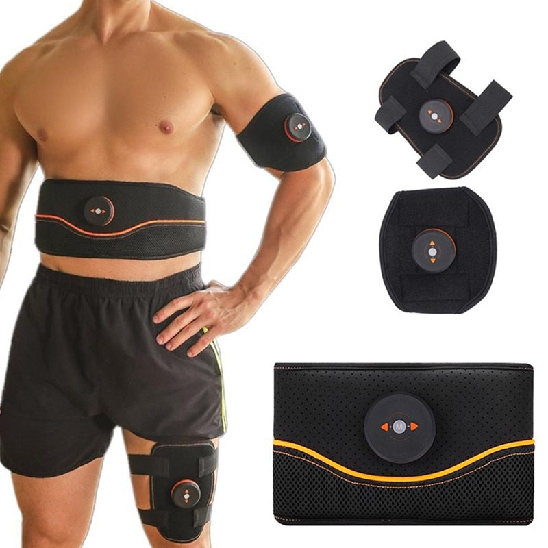 New Rechargeable Intelligent EMS Abdominal Trainer Electric Muscle Stimulators Vibration Body Slimming Belt Fat Burning Workout