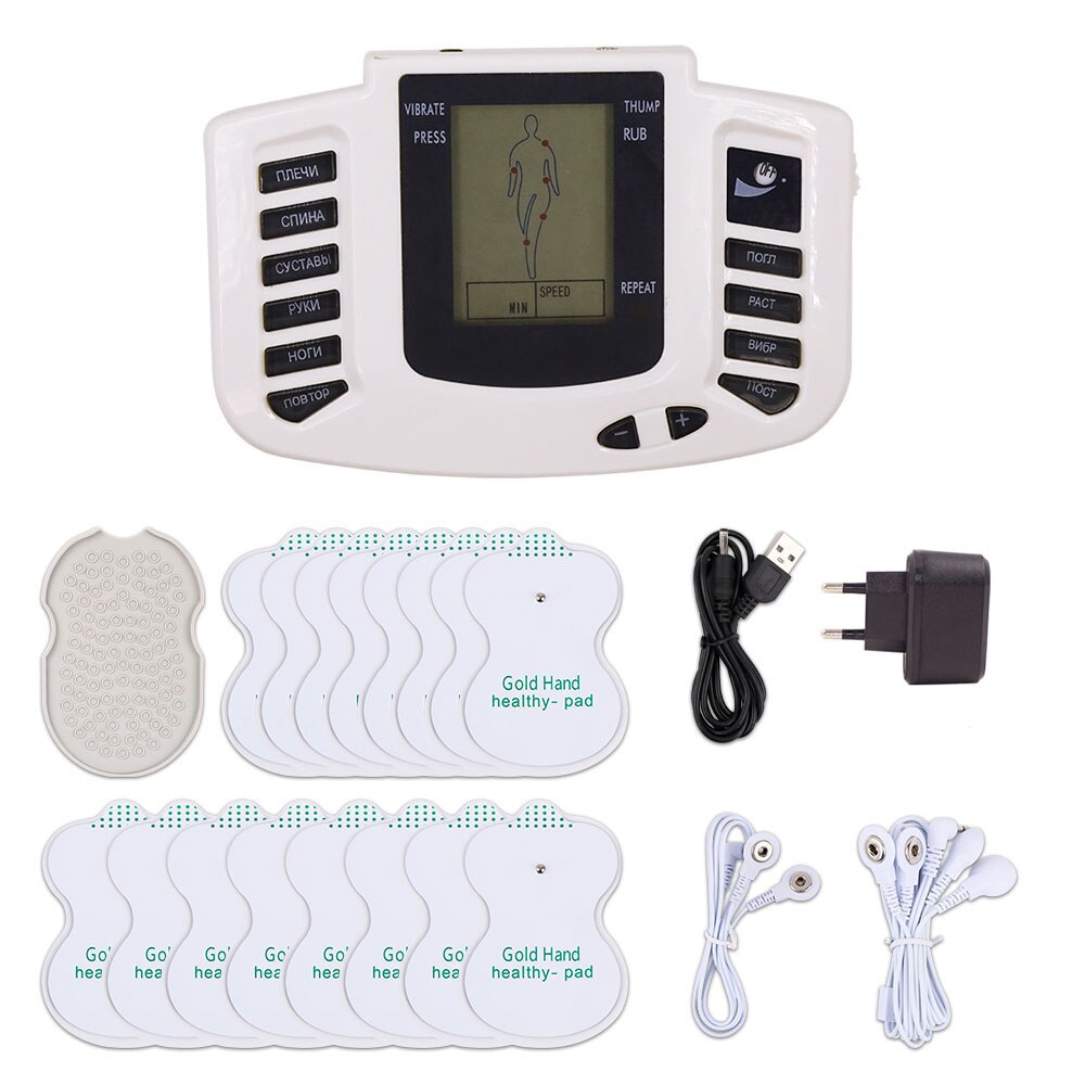 12 Button Tens Machine Physiotherapy EMS Muscle Stimulation Trainning Apparatus Electric Massager Pain Relief Home Use Devices