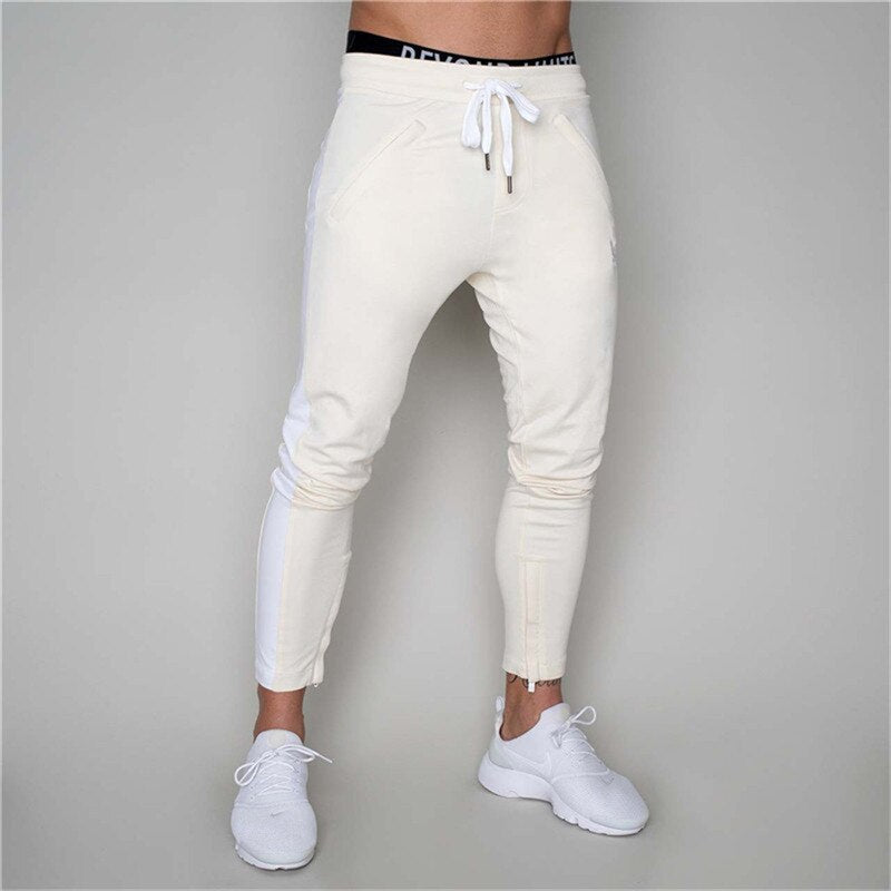 2019 Men Joggers Casual Pants Fitness Men Sportswear Pants Bottoms Skinny Sweatpants Trousers Black Gyms Jogger Sweat Pants