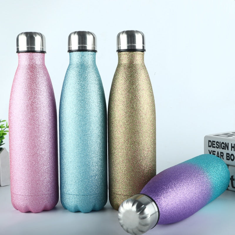 LOGO Custom Thermos Bottle Double-Wall Insulated Vacuum Flask Stainless Steel Water Bottles Sports Thermoses Cup Thermocouple