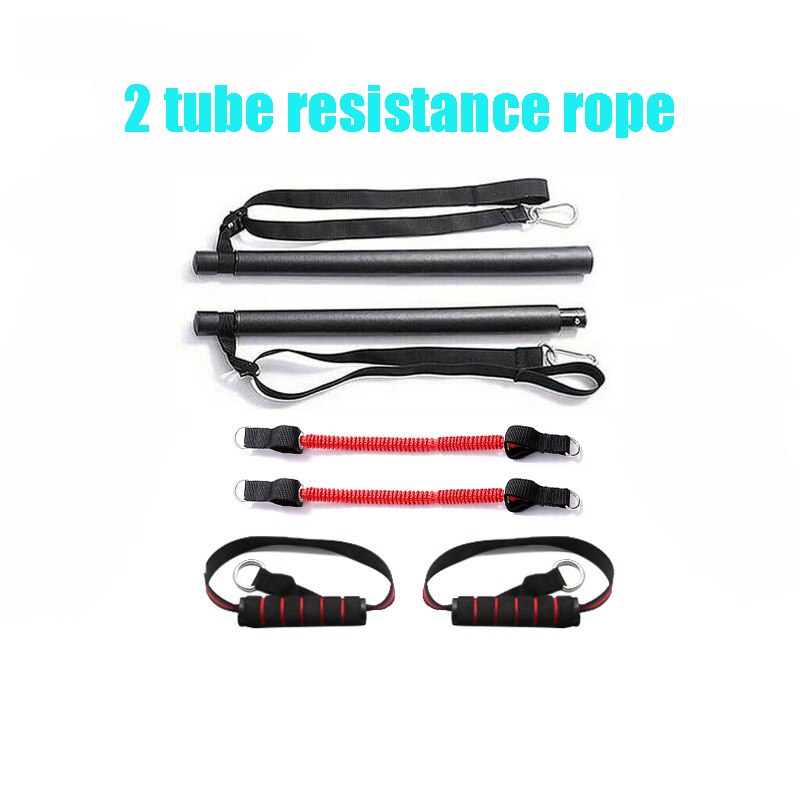 2021 Resistance Band Pilates Stick Gym Exercise Muscle Power Tension Bar Pilates Bar Home Work Out Fitness Equipment Sports