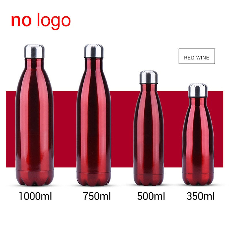 Custom Logo Double-Wall Insulated Vacuum Flask Stainless Steel Bottle for Water Bottles Thermos Gym Sport Shaker Botella De Agua