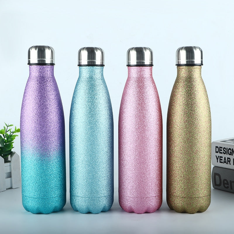 LOGO Custom Thermos Bottle Double-Wall Insulated Vacuum Flask Stainless Steel Water Bottles Sports Thermoses Cup Thermocouple