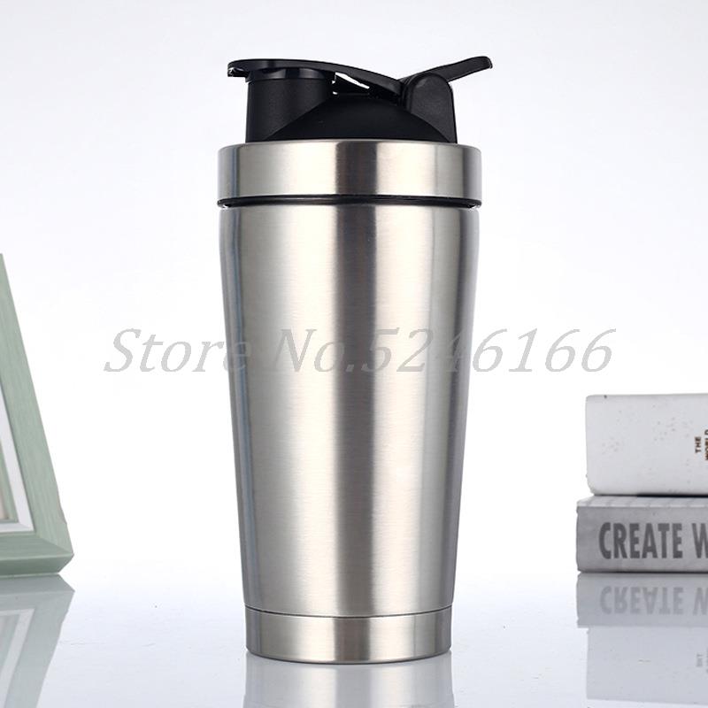 750ml gym sport portable water bottle stainless steel double wall vacuum insulated Protein Shaker water bottle