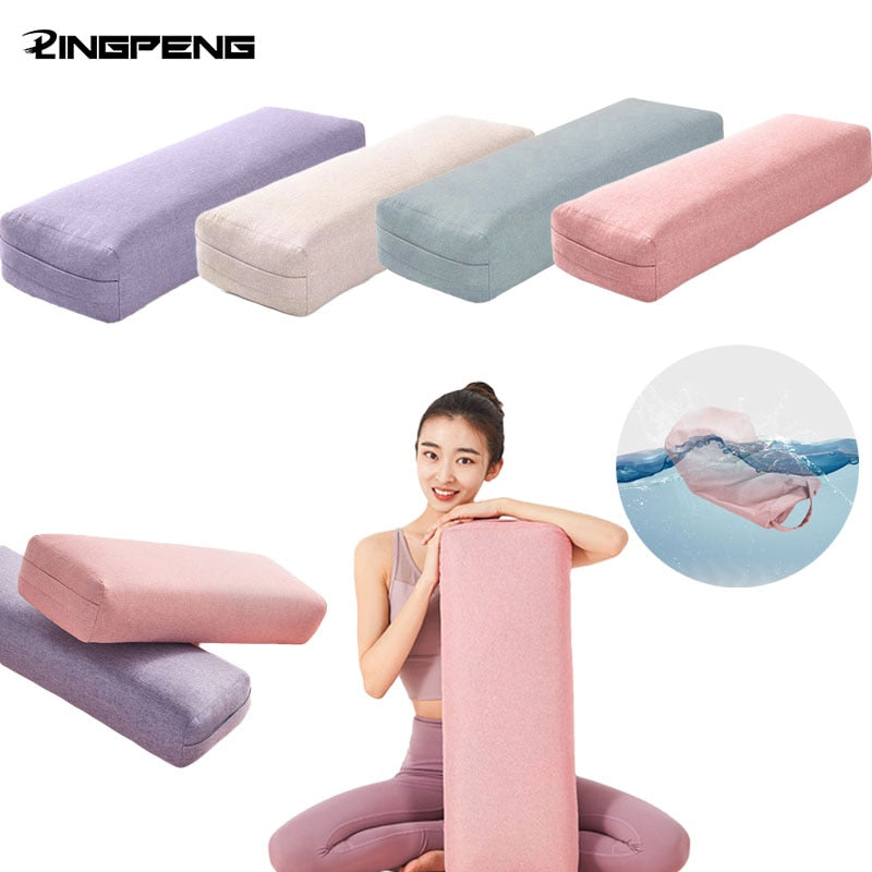 Cotton and linen texture Square Yoga Pillow Sponge Lining Fitness High Elastic Yoga Mat Yoga Mat Yoga Accessories Yoga Pillar