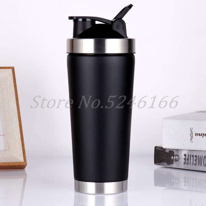 750ml gym sport portable water bottle stainless steel double wall vacuum insulated Protein Shaker water bottle