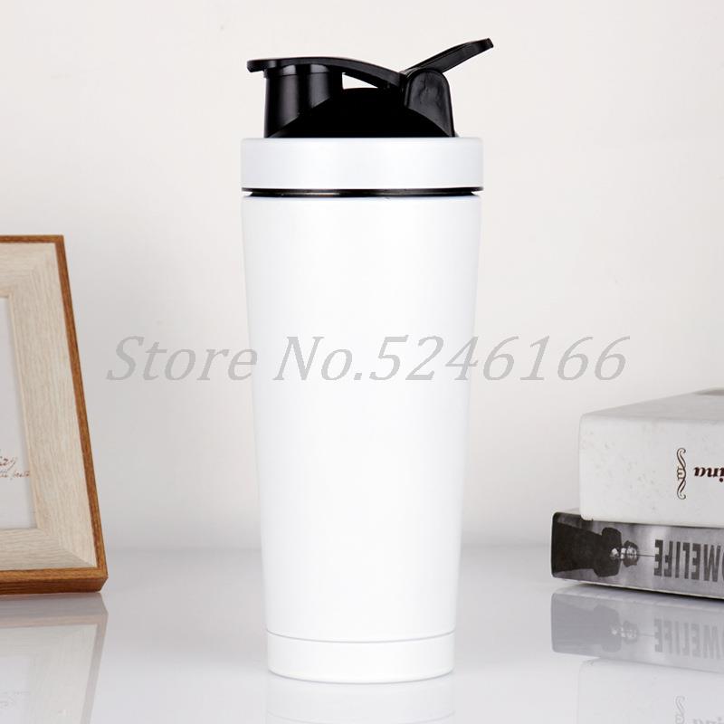 750ml gym sport portable water bottle stainless steel double wall vacuum insulated Protein Shaker water bottle