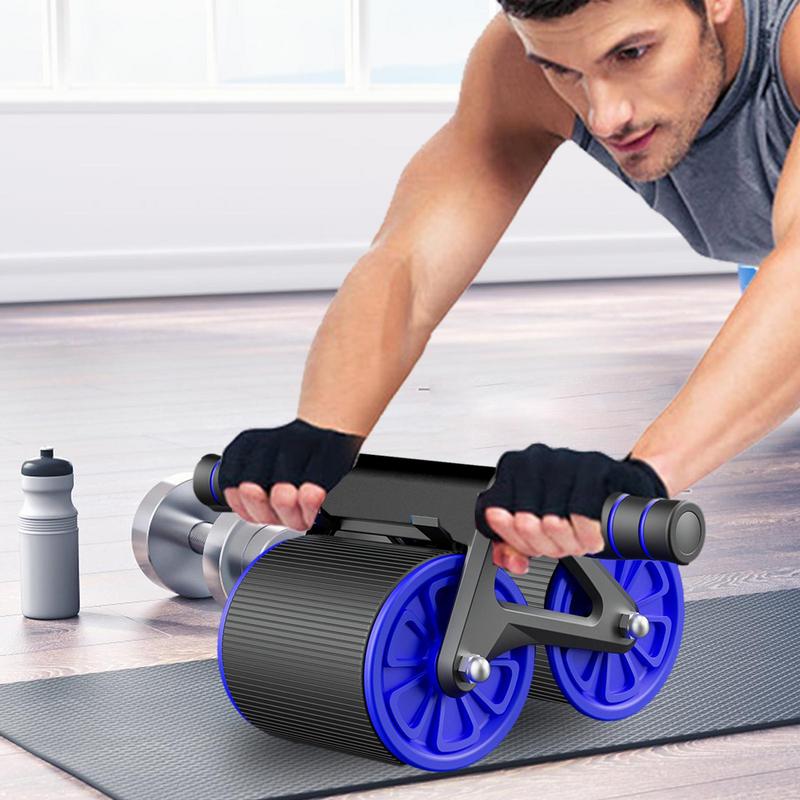 Ab Wheel Abdominal Wheel With Anti Slip Detachable Handle Double Wheels Abdominal Roller For Training Waist Back Shoulders Ab