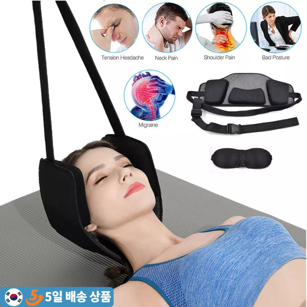 Neck Head Hammock For Text Cervical Back Pain Relief  With Free Eye Mask And Durable Elastic Safety